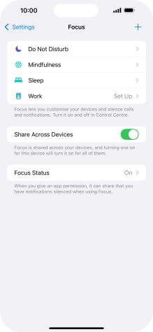Press the required focus mode. Press the required focus mode.