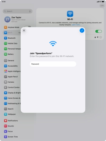 Press the confirm icon. Press the confirm icon.