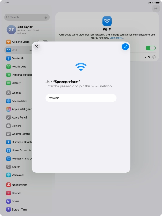 Press the confirm icon. Press the confirm icon.