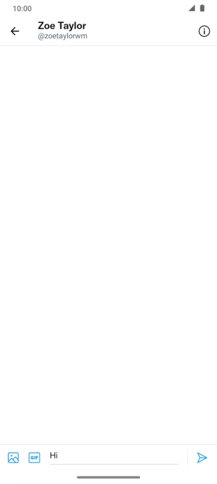 Write the required message and press the send icon.