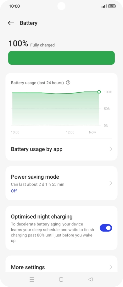 Press Power saving mode.
