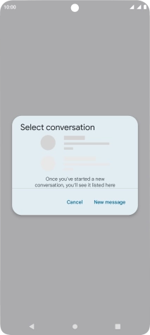 Press New message. Press New message.