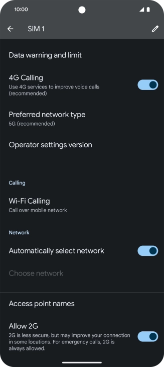 Press the indicator next to 