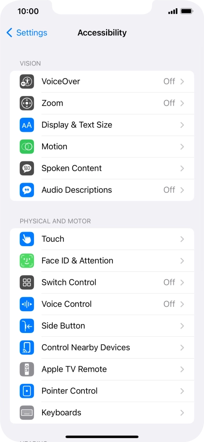 Press Display & Text Size. Press Display & Text Size.