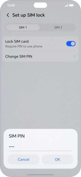Key in your PIN and press OK. Key in your PIN and press OK.