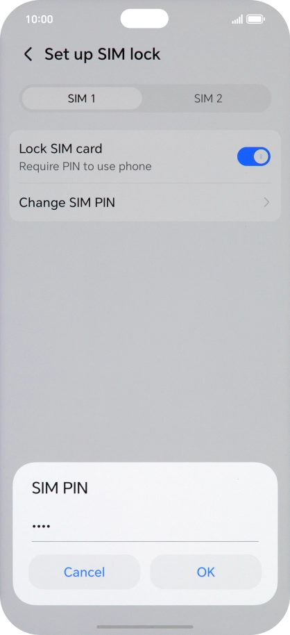 Key in your PIN and press OK. Key in your PIN and press OK.