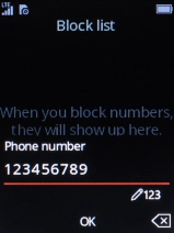 Key in the required number and press the Navigation key.