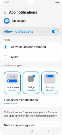 Press the indicator next to 