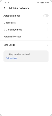 Press Mobile data.