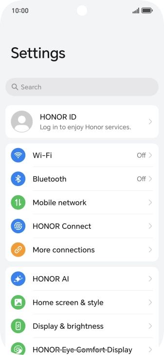 Press Mobile network. Press Mobile network.