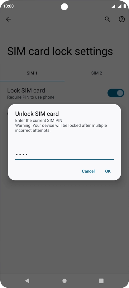 Key in your PIN and press OK. Key in your PIN and press OK.