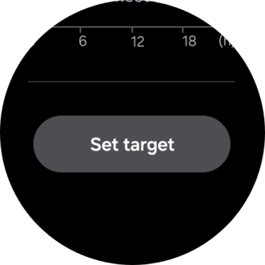 Press Set target. Press Set target.