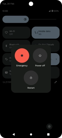 Press Power off. Press Power off.