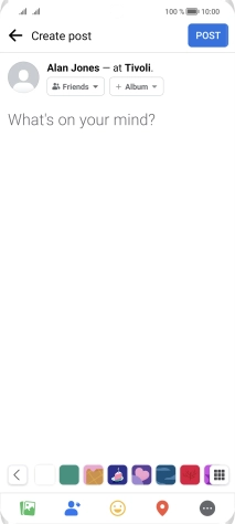 Press the text input field. Press the text input field.