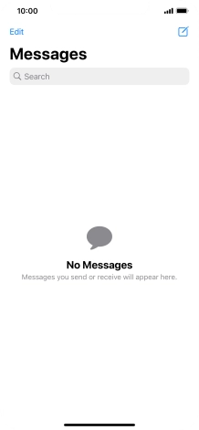 Press the new message icon. Press the new message icon.