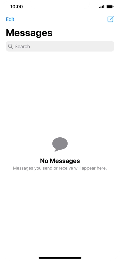 Press the new message icon. Press the new message icon.