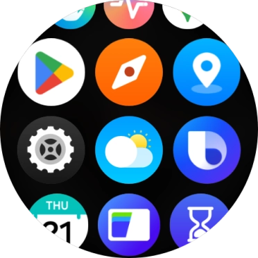 Press the settings icon. Press the settings icon.