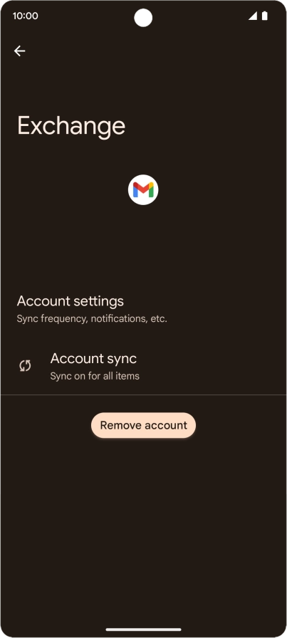 Press Remove account. Press Remove account.