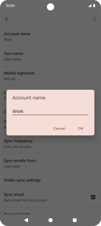 Key in the required account name and press OK. Key in the required account name and press OK.
