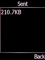 The outgoing data usage is displayed. The outgoing data usage is displayed.