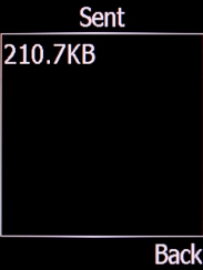 The outgoing data usage is displayed. The outgoing data usage is displayed.