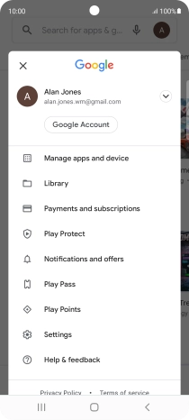 Press Manage apps and device. Press Manage apps and device.