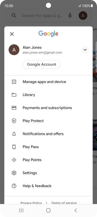 Press Manage apps and device. Press Manage apps and device.