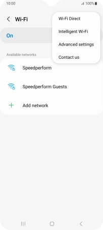 Press Intelligent Wi-Fi. Press Intelligent Wi-Fi.
