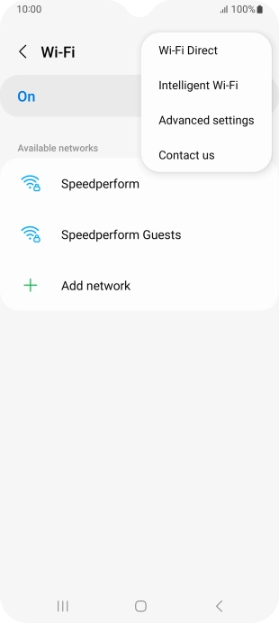 Press Intelligent Wi-Fi. Press Intelligent Wi-Fi.