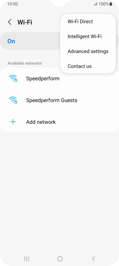 Press Intelligent Wi-Fi. Press Intelligent Wi-Fi.