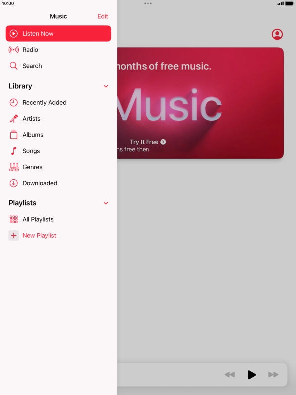 Press New Playlist. Press New Playlist.