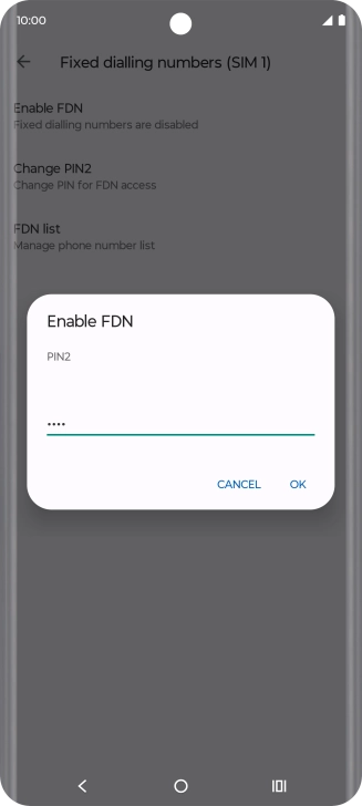 Key in your PIN2 and press OK. The default PIN2 is 1111. Key in your PIN2 and press OK. The default PIN2 is 1111.