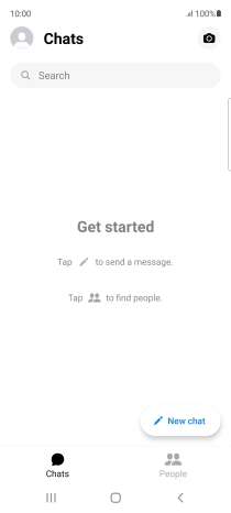 Press the new message icon. Press the new message icon.