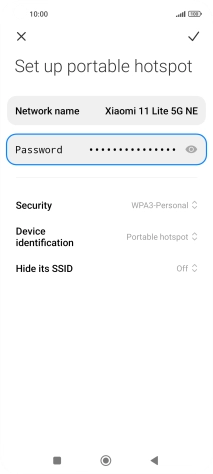 Press Password and key in the required password.