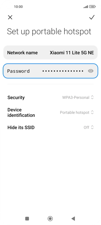 Press Password and key in the required password.
