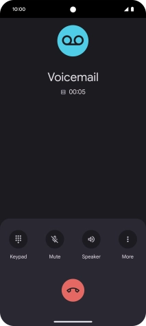 Press the end call icon.