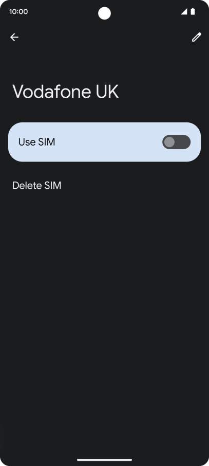 Press Delete SIM and follow the instructions on the screen to delete your eSIM. Press Delete SIM and follow the instructions on the screen to delete your eSIM.