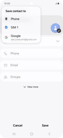 Press the required Google account. Press the required Google account.