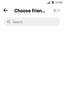 Press the search field. Press the search field.