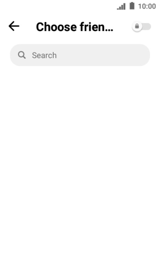Press the search field. Press the search field.