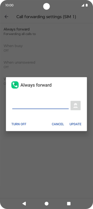 Press TURN OFF.
