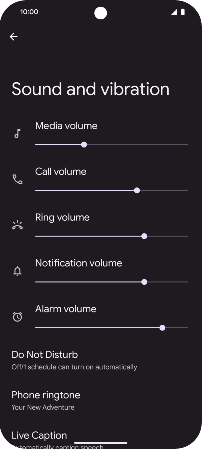 Press Phone ringtone. Press Phone ringtone.