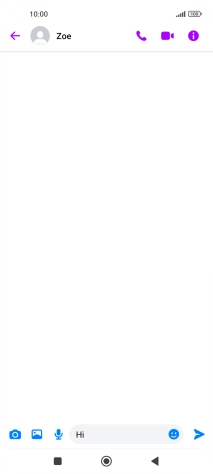 Write the required message and press the send icon. Write the required message and press the send icon.