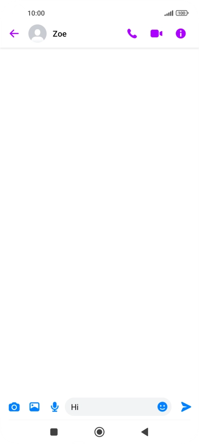 Write the required message and press the send icon. Write the required message and press the send icon.