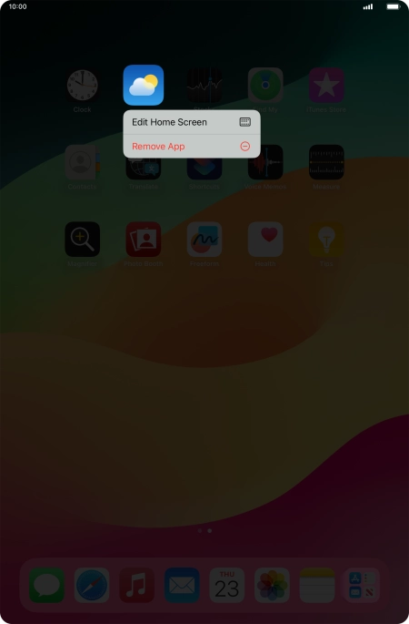 Press Remove App.