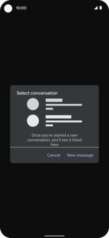 Press New message. Press New message.
