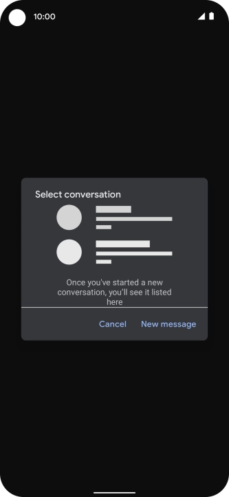 Press New message. Press New message.