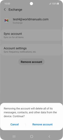 Press Remove account. Press Remove account.