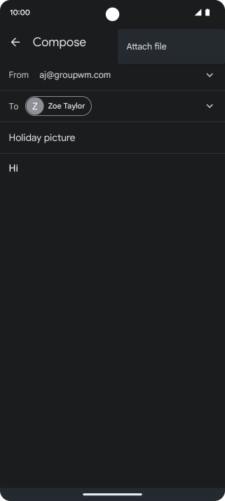 Press Attach file and go to the required folder. Press Attach file and go to the required folder.
