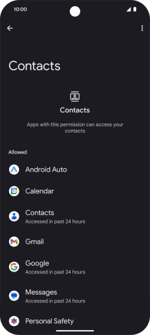The total app activity for the selected phone function is displayed. The total app activity for the selected phone function is displayed.